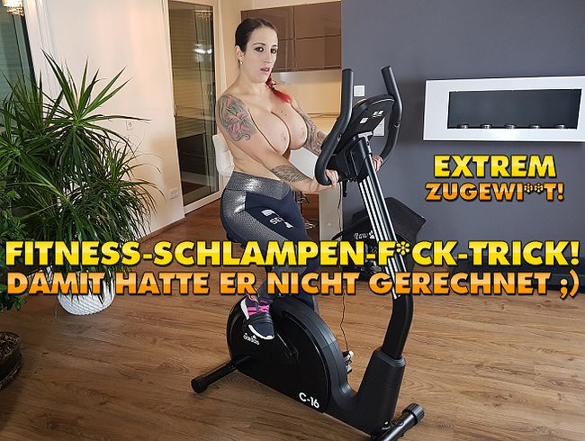 QueenParis Porno Video: Fitness-Schlampen-fi**-Trick! Damit hatte Er nicht gerechnet!!!
