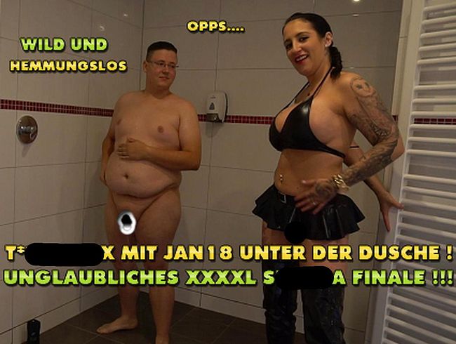 QueenParis Porno Video: Teeny-s*x mit Jan18 unter der Dusche ! Unglaubliches ***L sper*a Finale !!!