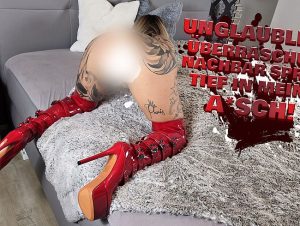 QueenParis Porno Video: Unglaubliche Überraschung! Nachbar spri**t tief in meinen ars**!!!