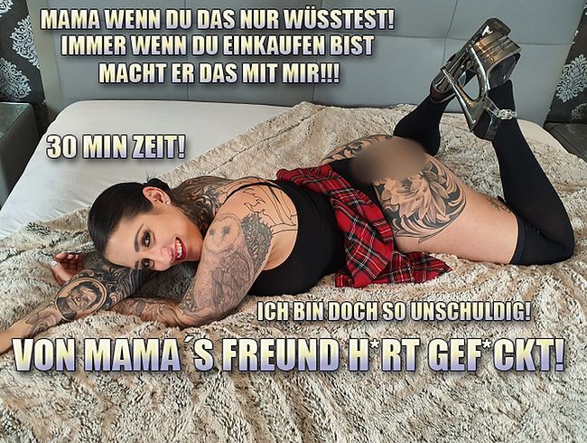 QueenParis Porno Video: Von Muttis Freund HART Gefi**t? Sie war nur kurz EINKAUFEN!
